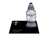 SZKLANA PODSTAWKA POD ZNICZE 40x40cm 559h Wujku