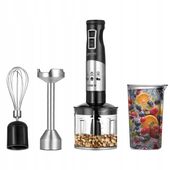 Blender ręczny- zestaw mocny 1500W przenośny czarny/szary inox MPM MBL-34M