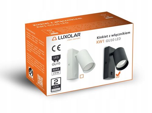 Lampa Ścienna Kinkiet z Włącznikiem Tuba Metal SPOT LED GU10 na Arena.pl