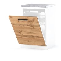 Szafka Kuchenna Front Do Zabudowy Zmywarki 60cm Blande Biały Dąb Wotan
