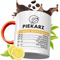 Kubek Pomarańczowy Dla Piekarza Prezent Z Nadrukiem Ze Zdjęciem
