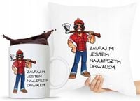 Zestaw Poduszka + Kubek Dla Drwala Prezent Z Nadrukiem Ze Zdjęciem