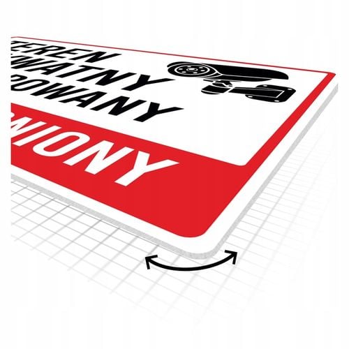 Tabliczka Teren Prywatny Monitorowany Wstęp Wzbroniony PCV 20x30 - 3 sztuki na Arena.pl