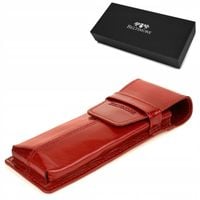 Piórnik Skórzany etui na pióro długopisy duże pudełko premium