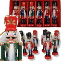 6x ZAWIESZKA DZIADEK DO ORZECHÓW OZDOBA CHOINKA FIGURKI ZAWIESZKI 6SZT