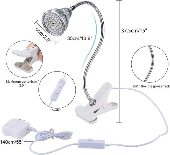Lampa LED do roślin 9W 40 LED zdjęcie 3