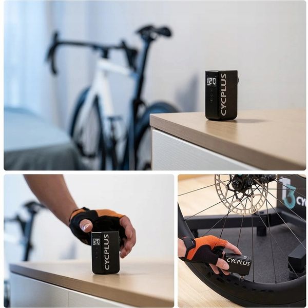 Pompka rowerowa elektryczna mini kompresor do roweru Cycplus AS2 Pro zdjęcie 6