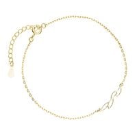 POZŁACANA BRANSOLETKA CELEBRYTKA AŻUROWY LISTEK