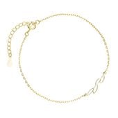 POZŁACANA BRANSOLETKA CELEBRYTKA AŻUROWY LISTEK