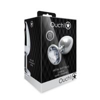 duży aluminiowy korek analny z klejnotem ouch! 8 cm