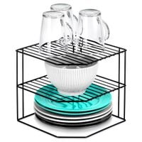 Półka Kuchenna Metalowa na Blat Regał do Szafki Narożna Stojak Organizer