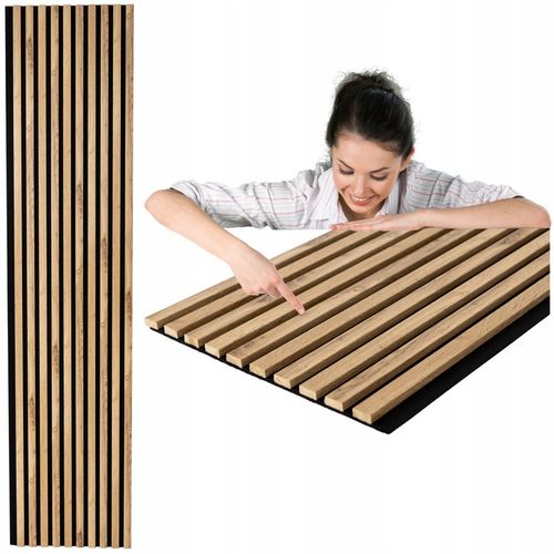 Lamele ścienne na Płycie Dąb Wotan Panel Panele POLSKIE PREMIUM - 275x46 cm na Arena.pl