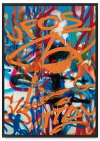 Plakat abstrakcje graffiti spray 30x40 cm w czarnej ramie