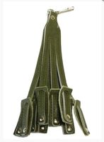 Troki na ptactwo 9 pasków Skóra zielone Garbacz