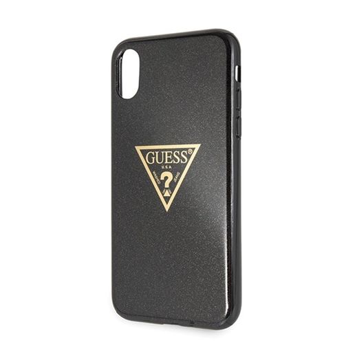 Guess Solid Glitter Triangle - Etui iPhone Xs / X (Black) na Arena.pl