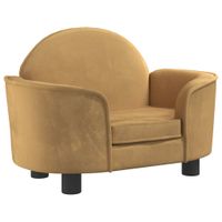 Legowisko dla psa, brązowe, 66x40x45 cm, aksamitne