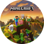 Opłatek na tort Urodziny Minecraft Klocki Gra Piksel