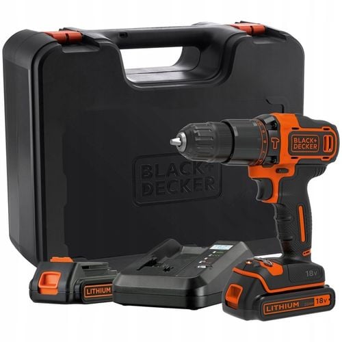 Black Decker Wiertarko wkrętarka udarowa 18V BDCHD18K1B2 2x 2,0Ah 40Nm na Arena.pl