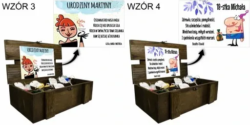 KUFEREK SKRZYNKA PREZENT NA URODZINY URODZINOWY 18 30 40 50 zdjęcie 6