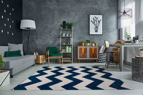 RUG/LU/ESMEA/ZIGZAK2/BLUE+WHITE/140x190 na Arena.pl
