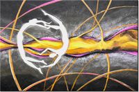 100 70CM OBRAZ PŁÓTNO WIRUJĄCE POSTACIE PŁÓTNO RAMA