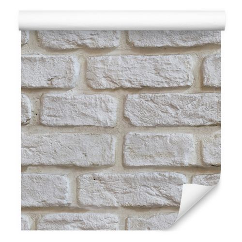Tapeta W Rolce Białe Postarzane CEGŁY Mur Wzór 3D na Arena.pl