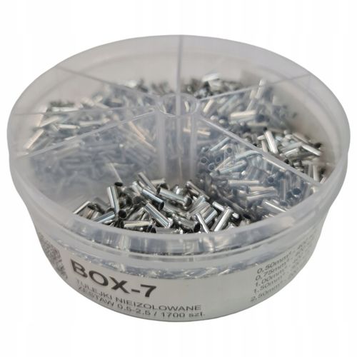 TULEJKA NIEIZOLOWANA TULEJKI NIEIZOLOWANE ZESTAW BOX-7 0,5-2,5mm2 1700 na Arena.pl