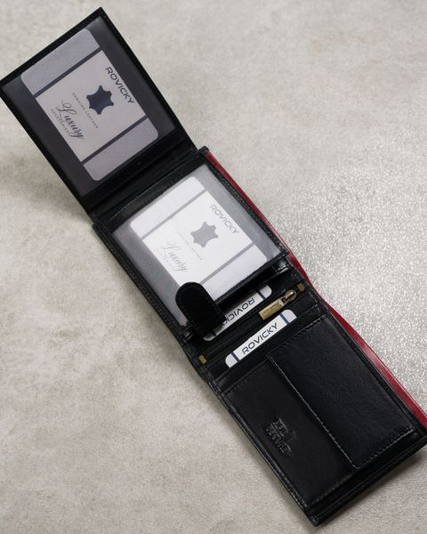 portfel męski n992-rvt black+red zdjęcie 8