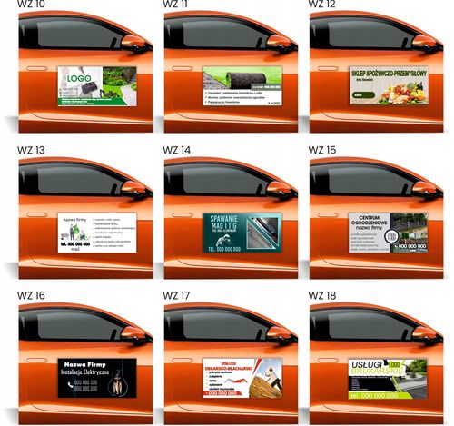 Magnes na samochód reklama magnetyczna PROJEKT PRANIE TAPICERKI DYWANÓW na Arena.pl
