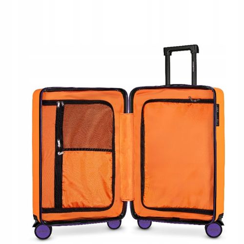 Walizka Kabinowa, Ciche i Skrętne Kółka 360°, Zamek TSA, ABS, Pomarańczowy na Arena.pl