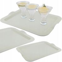 TACA PROSTOKĄTNA DO SERWOWANIA NAPOJÓW NACZYŃ KELNERSKA BAROWA 46X36X4 CM