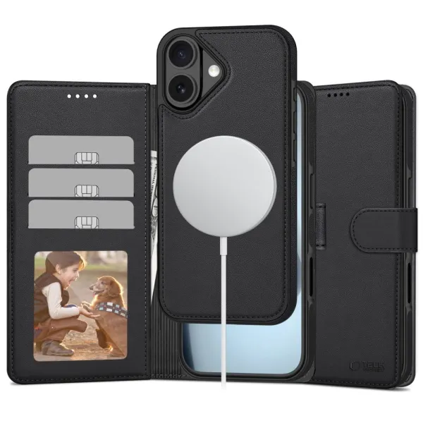Etui Tech-Protect Wallet MagSafe na iPhone 17 - czarny mat zdjęcie 1