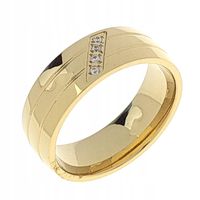 2320b Pierścionek 19,60mm złoty stal chirurgiczna