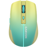 canyon mysz bezprzewodowa mw-44 ładowanie usb-c żółto - niebieska