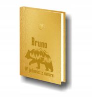 Planer TWÓJ NAPIS IMIĘ ksiażkowy kalendarz A5 złoty srebrny 2026 grawer