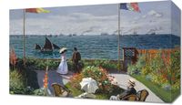 Obraz 50x30cm Garden at Sainte-Adresse, Monet Vintage