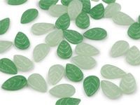 LISTKI KORALIK DO BRANSOLET DO BIŻUTERI HANDMADE MIX ZIELONY 12x18MM 20SZT