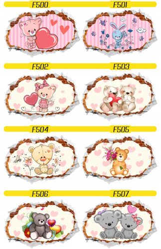 Naklejka samoprzylepna efekt 3D kolorowe dziecięce na Arena.pl