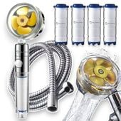 OSZCZĘDNA TURBO SŁUCHAWKA PRYSZNICOWA Z TURBINĄ WENTYLATOREM +WĄŻ+4xFILTR