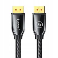 KABEL USAMS U75 DISPLAYPORT 1.4 8K HD 3M CZARNY DO MONITORA PC