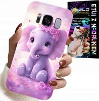 ETUI DO SAMSUNG GALAXY S8 - SŁODKI SŁONIK NA RÓŻOWYM TLE CASE +FOLIA