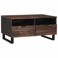 Stolik kawowy with Drawer Brązowy i czarny 80 x 54 x 40 cm