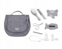 Zestaw do higieny z kosmetyczką Thermobaby dla niemowląt 9 elementów Szary