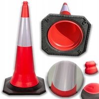 PACHOŁEK DROGOWY OSTRZEGAWCZY TWARDY ODBLASK SŁUPEK WYSOKI ODBLASKOWY 75 CM