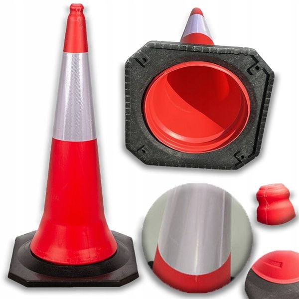 PACHOŁEK DROGOWY OSTRZEGAWCZY TWARDY ODBLASK SŁUPEK WYSOKI ODBLASKOWY 75 CM zdjęcie 1