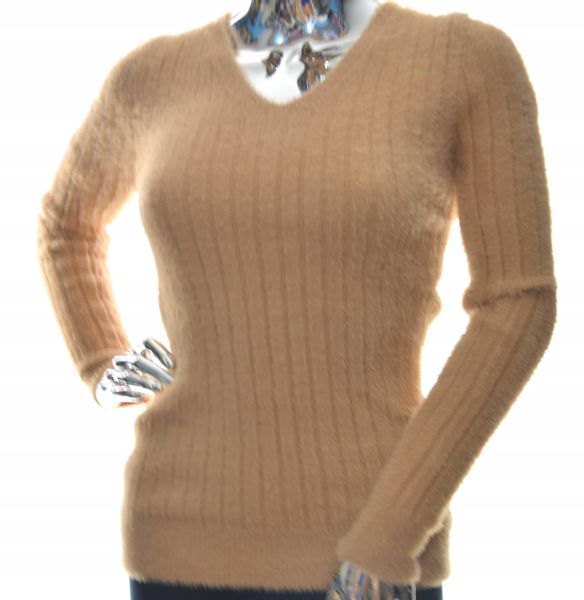 Damski sweter z dekoltem alpaka touch UNI XS S M zdjęcie 2