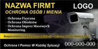 BANER REKLAMOWY OCZKOWANY 200x100 cm RÓŻNE WZORY OCHRONA OSÓB I MIENIA