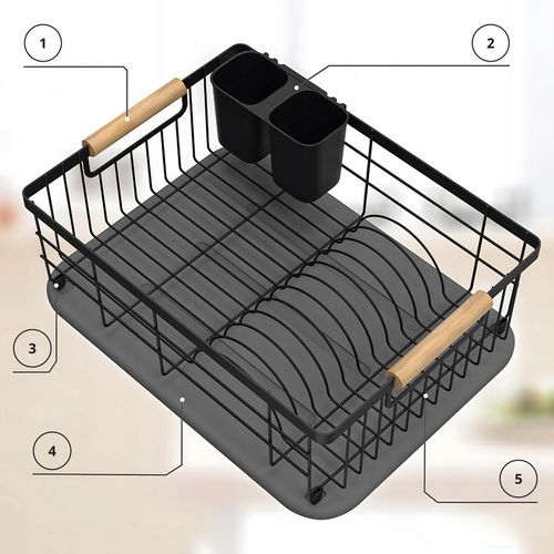 SUSZARKA DO NACZYŃ OCIEKACZ NA SZTUĆCE KUBEK TALERZE CZARNY KARL HAUSMANN na Arena.pl