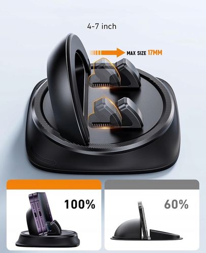 Uchwyt samochodowy obrotowy na deskę, kokpit stabilna podstawka na telefon na Arena.pl