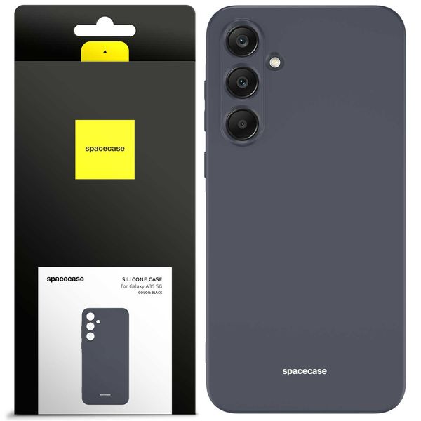 Spacecase Silicone Case Galaxy A35 5G Black zdjęcie 1